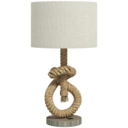 Rackhams Nautical LED Table Lamp with USB Charging Port, Bedside Desk Lamp for Bedroom, Living Room, Home Office - thumbnail 1
