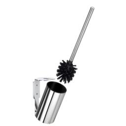 Rackhams Polished Chrome Toilet Brush and Holder - thumbnail 2