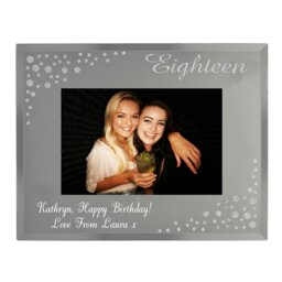 Rackhams Personalised Eighteen Diamante 6x4 Glass Photo Frame - thumbnail 4