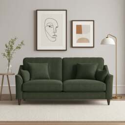 Rackhams Hepburn Fabric 2 Seater Sofa - Navy Blue - thumbnail 2