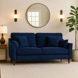 Rackhams Hepburn Fabric 2 Seater Sofa - Navy Blue - thumbnail 1