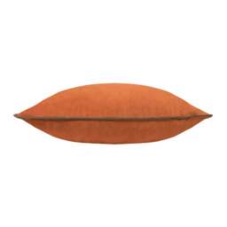 Rackhams Meridian Velvet Cushion Cover - Pumpkin/Mocha - 45cm x 45cm - Pumpkin/Mocha - 100% Polyester - thumbnail 2