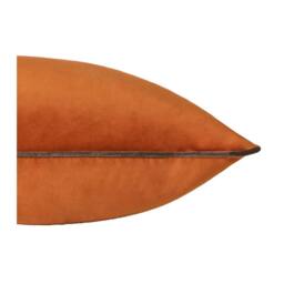 Rackhams Meridian Velvet Cushion Cover - Pumpkin/Mocha - 45cm x 45cm - Pumpkin/Mocha - 100% Polyester - thumbnail 3
