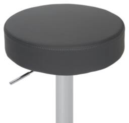 Rackhams Semplice Breakfast Bar Stool, Chrome Footrest, Height Adjustable Swivel Gas Lift, Home Bar & Kitchen Barstool, Charcoal Grey - thumbnail 3