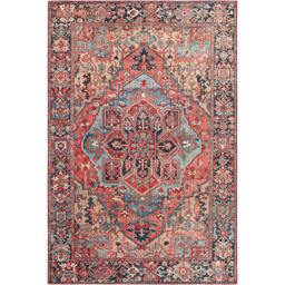 Rackhams Iris-Vintage Red Blue Beige Traditional Boho Rug - 80 x 230 cm - thumbnail 3