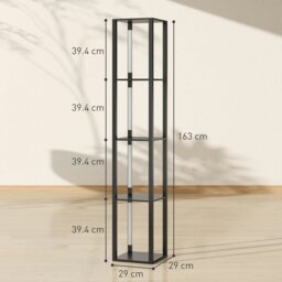 Rackhams Floor Lamp for Living Room, Standing Lamp with Foot Switch, Black - Black - thumbnail 5