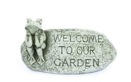 Rackhams Welcoming Frog Stone Cast Garden Ornament - thumbnail 3
