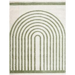 Rackhams Fossay Shag-Washable Beige Green Modern High Pile Rug - 140 x 200 cm - thumbnail 2