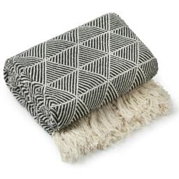 "Rackhams Zahra Black Throw - 50x60""" - thumbnail 1
