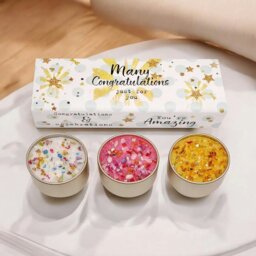 Rackhams Many Congratulations Candle Trio Set - Luxury Scented Candles Gift