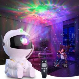 Rackhams Astronaut Galaxy Starry Sky Projector Nebula Ceiling Night Light Lamp - One Size - White - thumbnail 2