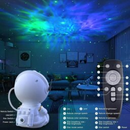 Rackhams Astronaut Galaxy Starry Sky Projector Nebula Ceiling Night Light Lamp - One Size - White - thumbnail 4