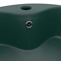 Rackhams Luxury Wash Basin with Overflow Matt Dark Green 36x13 cm Ceramic - thumbnail 5