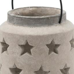 Rackhams Bloomville Stone Star Candle Lantern - Stone - Stone - 19cm x 18cm x 18cm - 100% Mixed - thumbnail 4