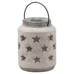 Rackhams Bloomville Stone Star Candle Lantern - Stone - Stone - 19cm x 18cm x 18cm - 100% Mixed - thumbnail 2