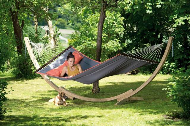 Rackhams American Dream Set Grey Hammock and Stand - image 1