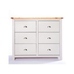 Rackhams Argenta 6 Drawer Chest of Drawers Chrome Cup Handle - Light Grey - thumbnail 1