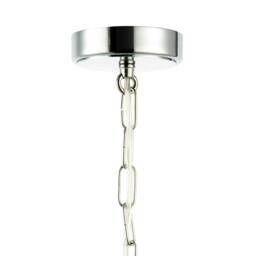 Rackhams Classic Lantern Pendant Lamp in Polished Chrome with Clear Glass Sides - thumbnail 5