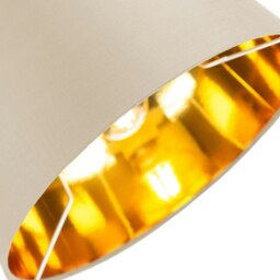 "Rackhams Contemporary Cream Cotton 14"" Table/Pendant Lamp Shade with Shiny Copper Inner" - thumbnail 3