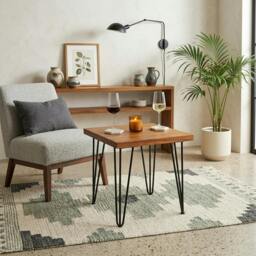 Rackhams Classic Side Table - W60xL60cm - Beech - thumbnail 1