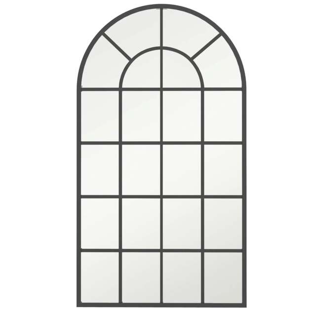 Rackhams 110 x 65 cm Arched Decorative Wall Mirror for Bedroom Living Room, Modern Window Bathroom Mirror for Home Decor - image 1