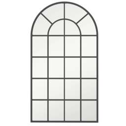 Rackhams 110 x 65 cm Arched Decorative Wall Mirror for Bedroom Living Room, Modern Window Bathroom Mirror for Home Decor - thumbnail 1