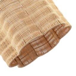 Rackhams Classic Scallop Edged Natural Rattan Wicker Pendant Lighting Shade - thumbnail 5