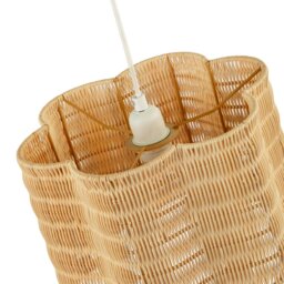 Rackhams Classic Scallop Edged Natural Rattan Wicker Pendant Lighting Shade - thumbnail 3