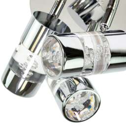 Rackhams Modern Spot LED Bathroom Chrome Ceiling Light Fitting with Bubble Acrylic Heads - thumbnail 5