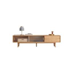Rackhams Kerry Mini TV Stand, Light Oak - Small / Style 1 ( 120cm ) - thumbnail 4