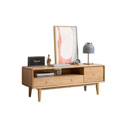 Rackhams Kerry Mini TV Stand, Light Oak - Small / Style 1 ( 120cm ) - thumbnail 6