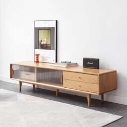 Rackhams Kerry Mini TV Stand, Light Oak - Small / Style 1 ( 120cm ) - thumbnail 3