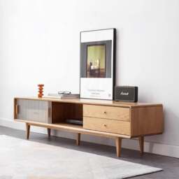 Rackhams Kerry Mini TV Stand, Light Oak - Small / Style 1 ( 120cm ) - thumbnail 5