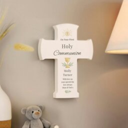 Rackhams Personalised Holy Communion Cross Wooden Ornament - thumbnail 2