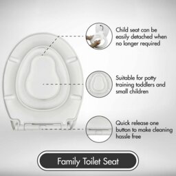 Rackhams 2-in-1 Family Toilet Seat Soft Close - thumbnail 3