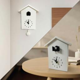 Rackhams WC2088 - White Cuckoo Clock - Black Window - thumbnail 2