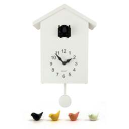 Rackhams WC2088 - White Cuckoo Clock - Black Window - thumbnail 1