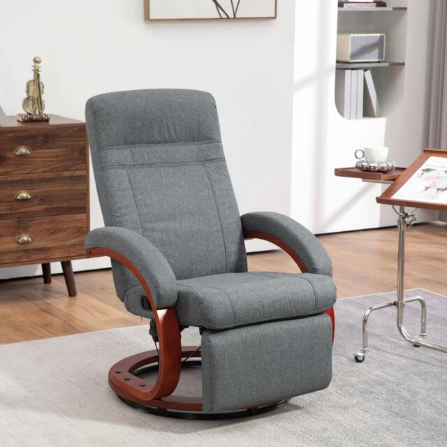 Rackhams Manual Recliner Swivel Reclining Chair with Footrest - image 1