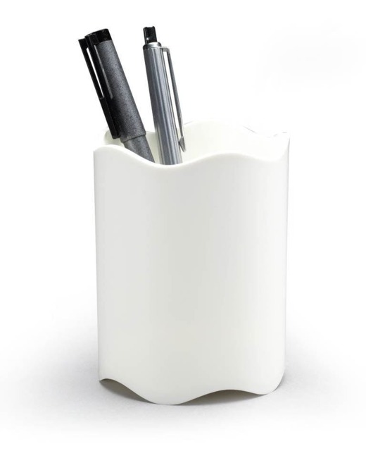 Rackhams TREND Pen Pot Pencil Holder Desk Tidy Organiser - 6 Pack - White