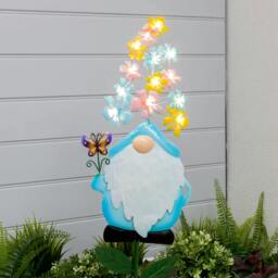 Rackhams Solar Stake Light – Blue Gonk LED Garden Light - thumbnail 4