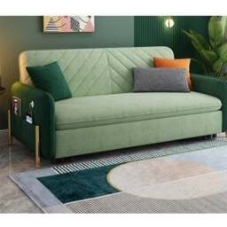 Rackhams Aditi Two Seater Sofa Bed, Green - 204cm ( WITH TWO DRAWERS ) - Light Green - NO USB Port - thumbnail 4