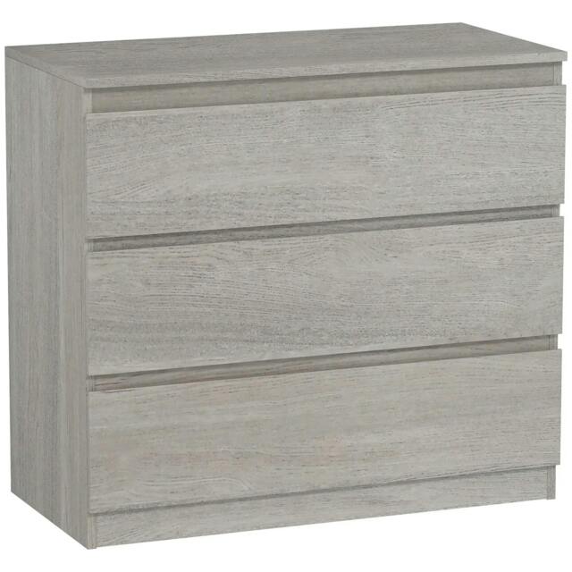 Rackhams Chest of Three Drawers - Grey Wood Effect