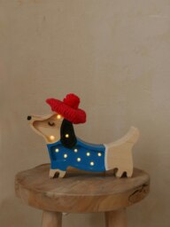 Rackhams Puppy Mini Lamp in Blue (23x14x5 cm) - Blue - One size - thumbnail 4