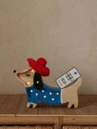Rackhams Puppy Mini Lamp in Blue (23x14x5 cm) - Blue - One size - thumbnail 3