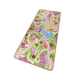 Rackhams Kids Sweettown Play Pink Rug - 90X200 cm - thumbnail 3