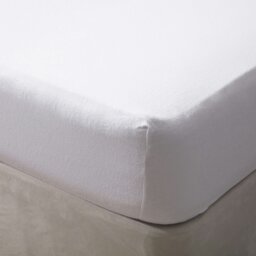 Rackhams Jersey Cotton Fitted Sheet - White - White - Cot - 100% Jersey - thumbnail 3