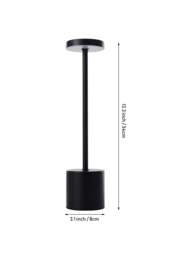 Rackhams Industrial-Style Rechargeable Dimmable Table Lamp Night Light - Black - One Size - thumbnail 4