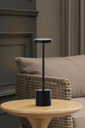 Rackhams Industrial-Style Rechargeable Dimmable Table Lamp Night Light - Black - One Size - thumbnail 3
