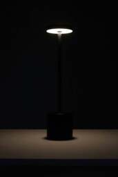 Rackhams Industrial-Style Rechargeable Dimmable Table Lamp Night Light - Black - One Size - thumbnail 6