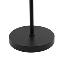 Rackhams Modern LED Floor Lamp in Matte Black with Smoked Glass Shade and Foot Switch - thumbnail 3